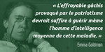 « L'effroyable gâchis provoqué par le patriotisme devrait suffire à guérir même l'homme d'intelligence moyenne de cette maladie. »